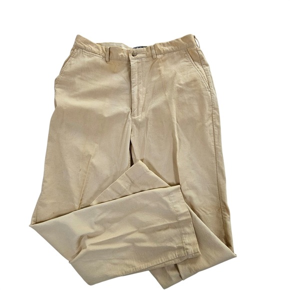 Polo Ralph Lauren Other - Polo Ralph Lauren Mens Cream Corduroy Pants 34x32 Cotton Straight Leg Trousers
